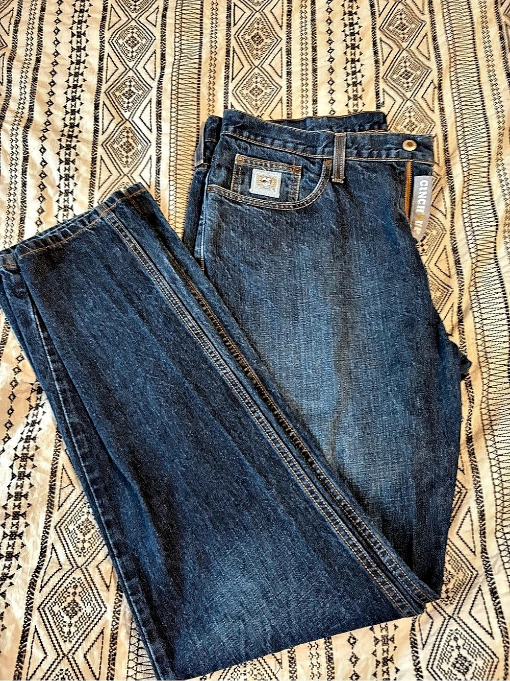 Cinch Silver Label Men’s Jeans 38x36 Dark Wash Slim Straight